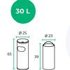 Galvanized Steel Receptacle Ash and Trash 30L 